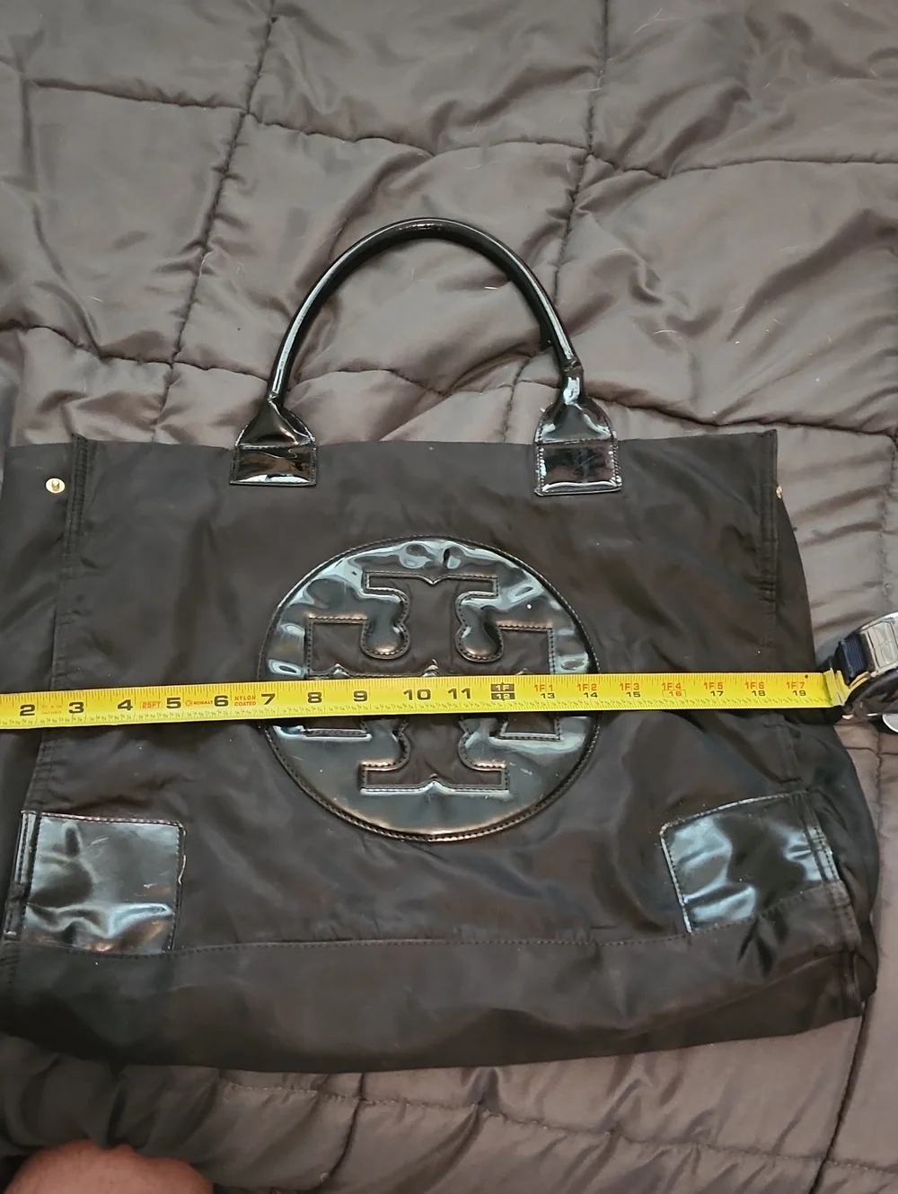 Authentic‎ Tory Burch Black Nylon Ella Large Tote Bag